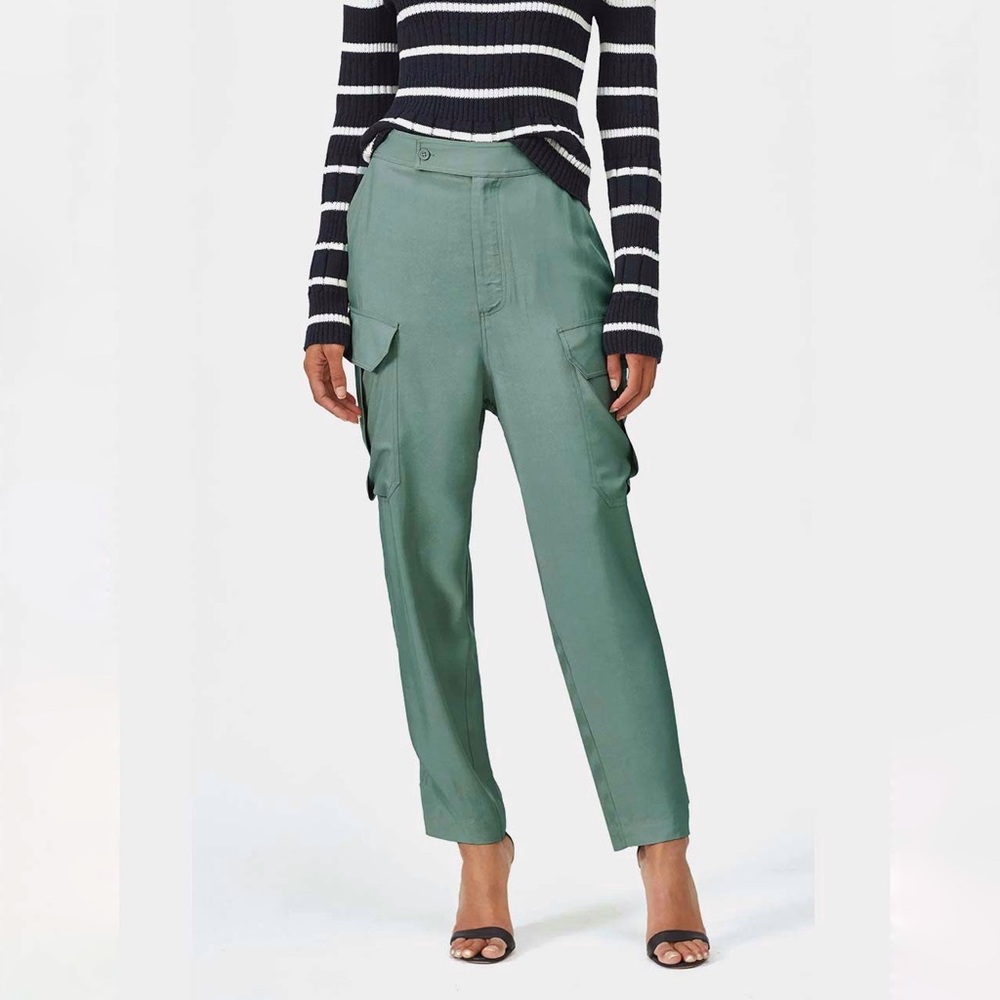 Equipment Agadire slouchy cargo pants in cilantro